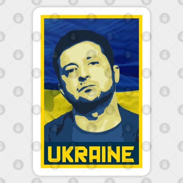 Zelensky Ukraine Flag Sticker by Nerd_art